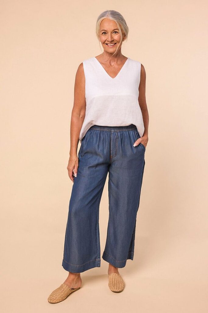 Capri Pants with Breezy Blouse 